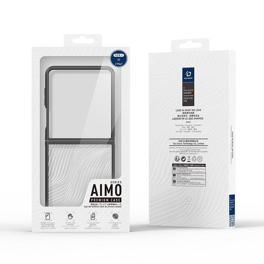 Deksel til Samsung Galaxy Z Flip7 F766, DUX DUCIS, Aimo, Svart