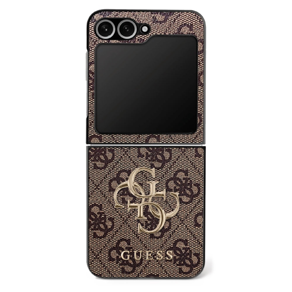 Deksel for Samsung Galaxy Z Flip7 F766, Guess, 4G Metal Logo, Brun