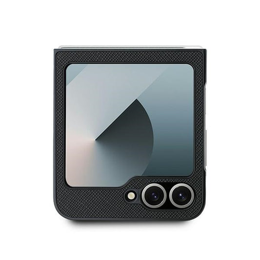 Deksel for Samsung Galaxy Z Flip7 FE F761 / Z Flip6 F741, Karl Lagerfeld, Saffiano Karl & Choupette Metal, Svart