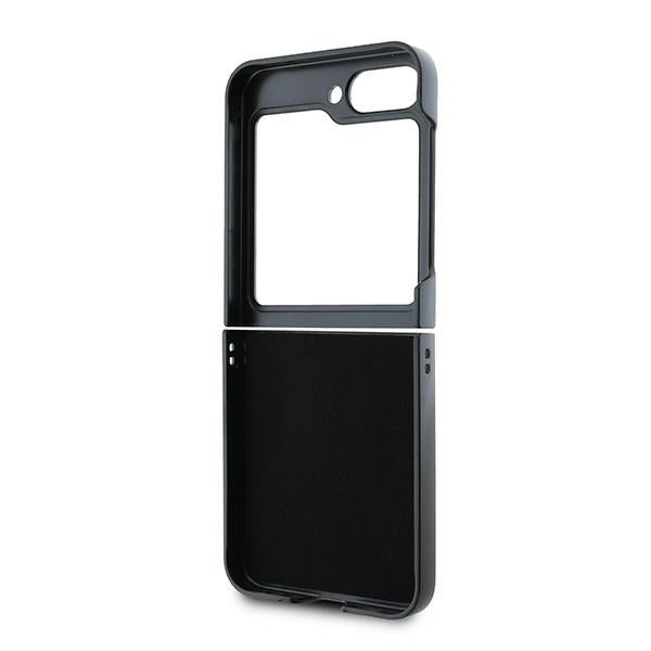 Deksel for Samsung Galaxy Z Flip7 FE F761 / Z Flip6 F741, Karl Lagerfeld, Saffiano Karl & Choupette Metal, Svart