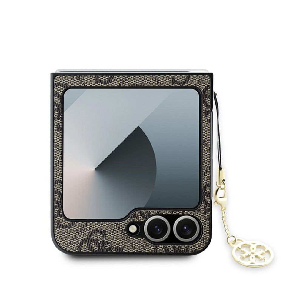 Deksel for Samsung Galaxy Z Flip7 FE F761 / Z Flip6 F741, Guess, 4G Charm, Brun
