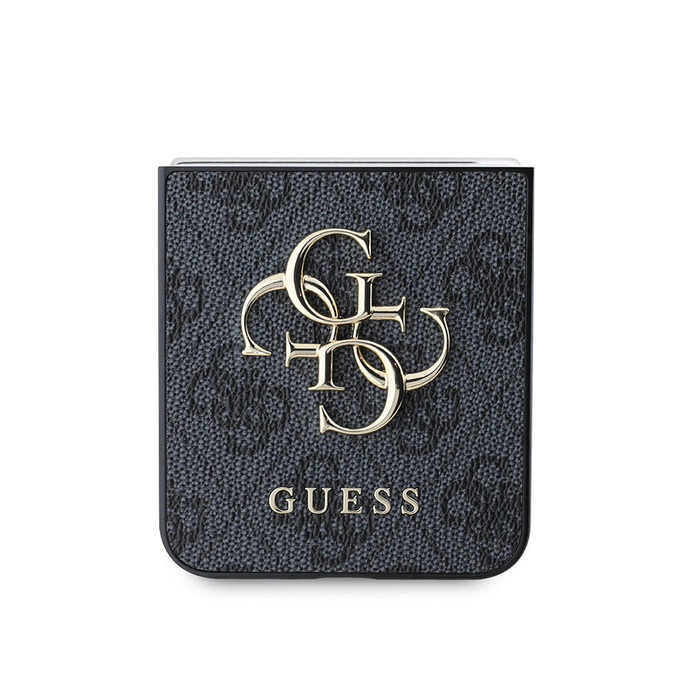 Deksel for Samsung Galaxy Z Flip7 FE F761 / Z Flip6 F741, Guess, 4G Metal Logo, Brun