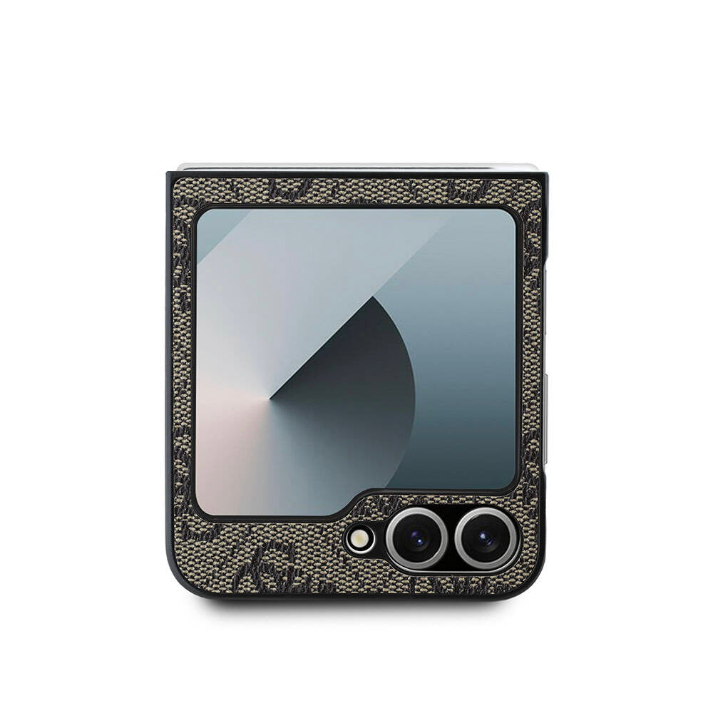 Deksel for Samsung Galaxy Z Flip7 FE F761 / Z Flip6 F741, Guess, 4G Metal Logo, Brun