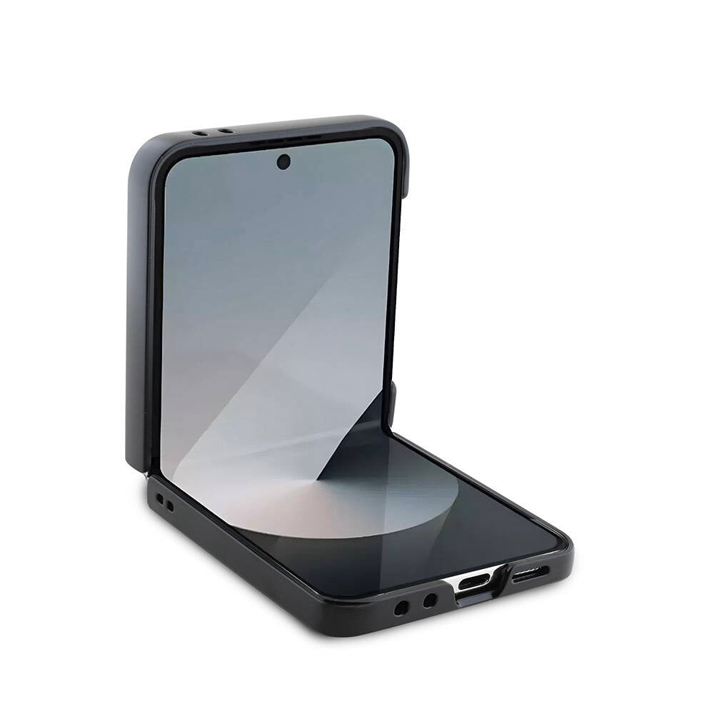 Deksel for Samsung Galaxy Z Flip7 FE F761 / Z Flip6 F741, Guess, 4G Metal Logo, Brun