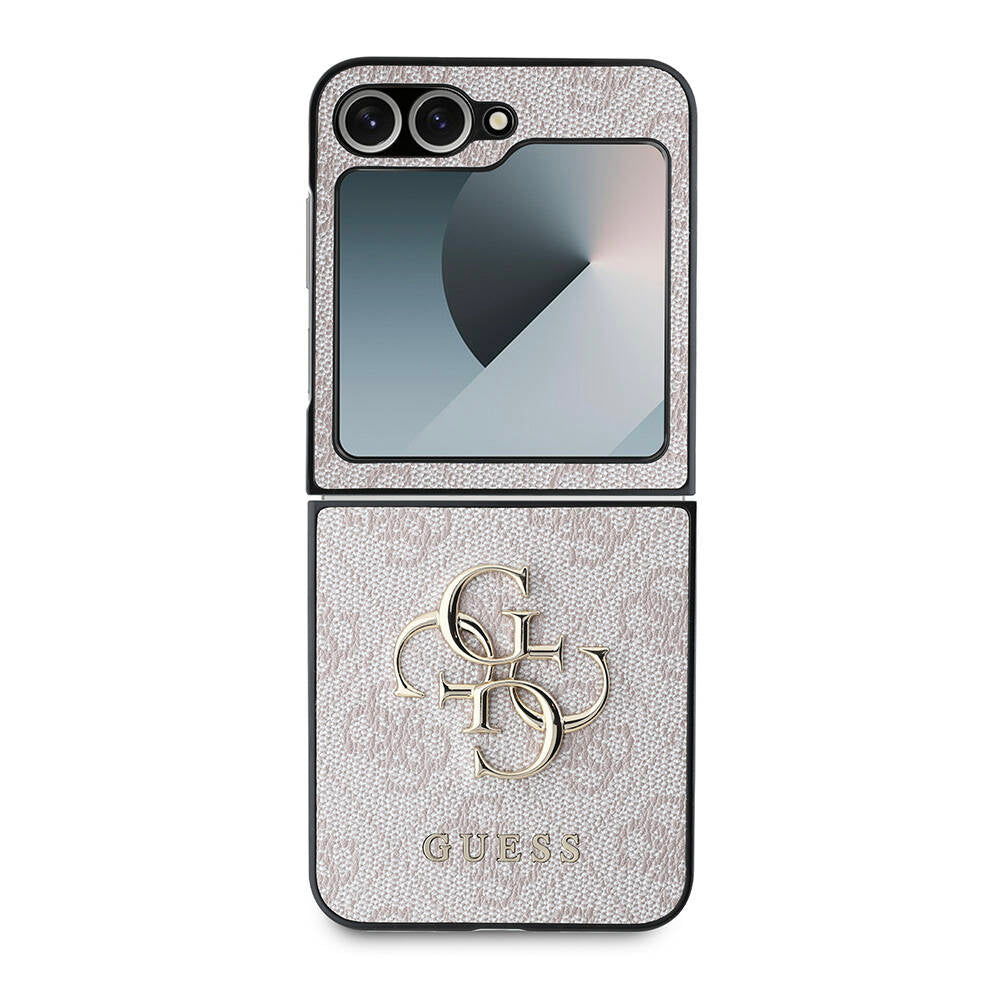 Deksel for Samsung Galaxy Z Flip7 FE F761 / Z Flip6 F741, Guess, 4G Metal Logo, Rosa