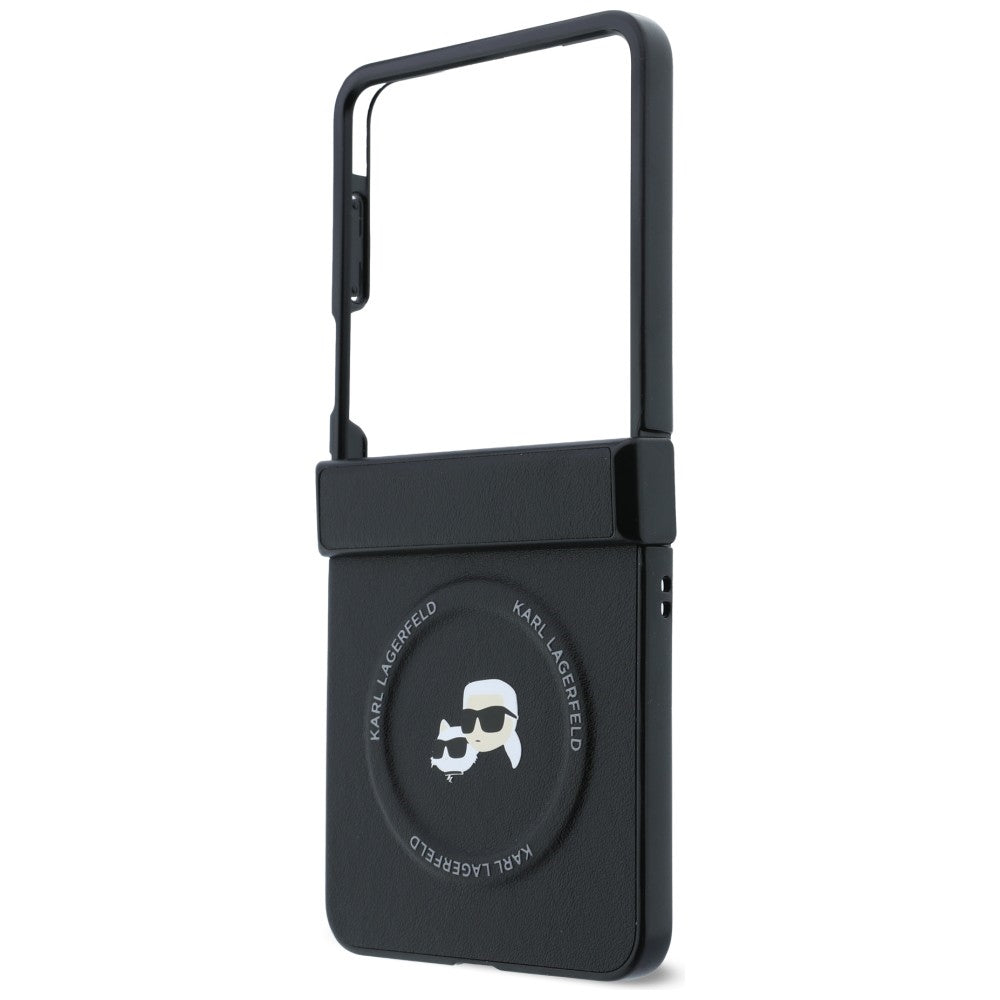 Deksel til Samsung Galaxy Z Flip8 F776, Karl Lagerfeld, Karl & Choupette Hodepin, Svart
