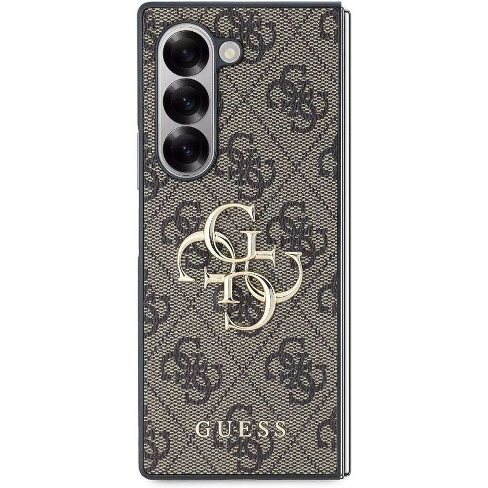 Deksel for Samsung Galaxy Z Fold6 F956, Guess, 4G Metal Logo, Brun