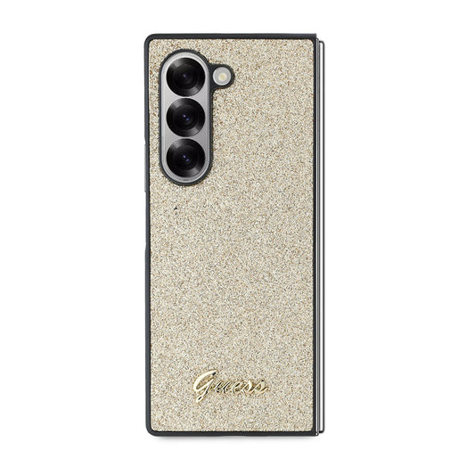 Deksel for Samsung Galaxy Z Fold6 F956, Guess, Glitter Script, Gull