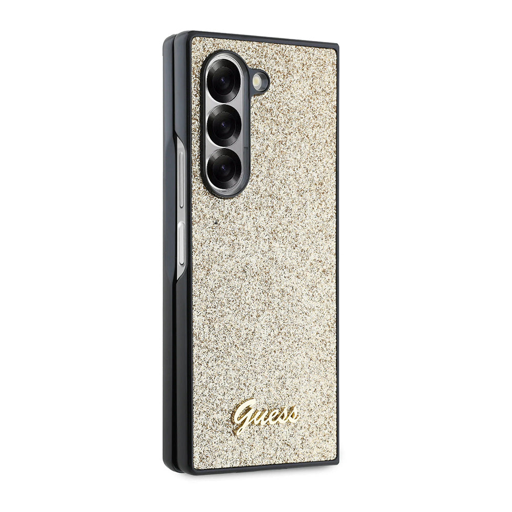 Deksel for Samsung Galaxy Z Fold6 F956, Guess, Glitter Script, Gull