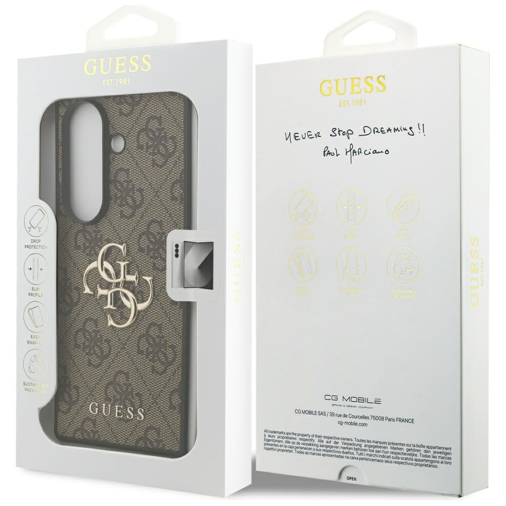Deksel for Samsung Galaxy Z Fold7 F966, Guess, 4G Big Logo, Brun