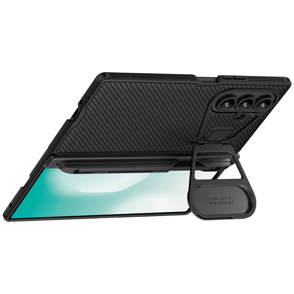 Deksel til Samsung Galaxy Z Fold7 F966, Nillkin, CamShield Prop med metallobjektivdeksel og S-Pen-holder, svart
