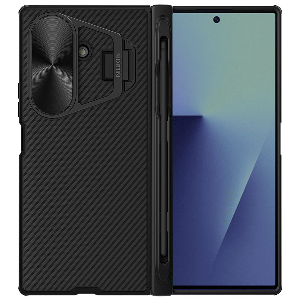 Deksel til Samsung Galaxy Z Fold7 F966, Nillkin, CamShield Prop med metallobjektivdeksel og S-Pen-holder, svart