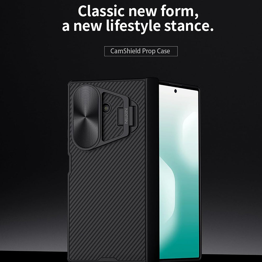 Deksel for Samsung Galaxy Z Fold7 F966, Nillkin, CamShield Prop med metallobjektivdeksel, svart