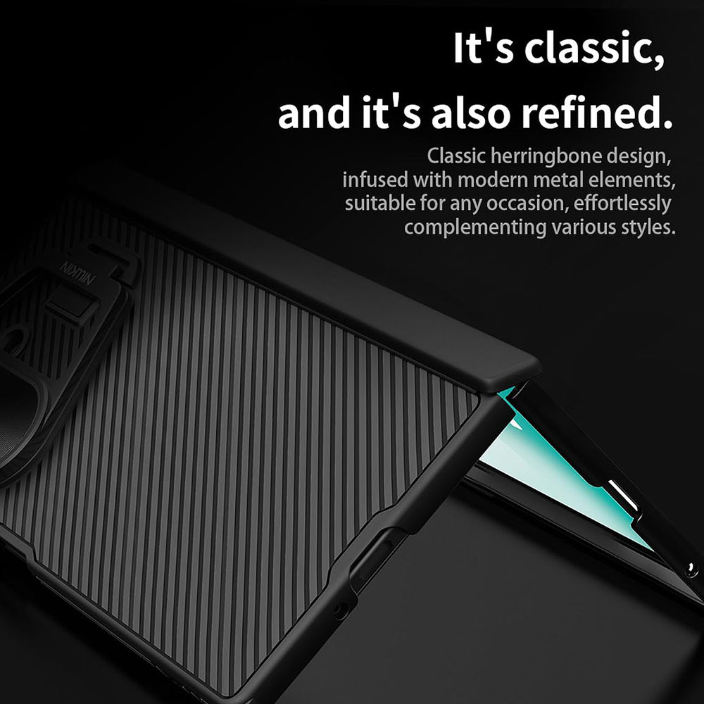 Deksel for Samsung Galaxy Z Fold7 F966, Nillkin, CamShield Prop med metallobjektivdeksel, svart