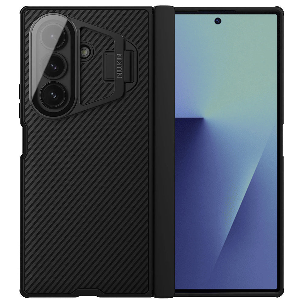 Deksel for Samsung Galaxy Z Fold7 F966, Nillkin, CamShield Prop med gjennomsiktig linsebeskyttelse, svart