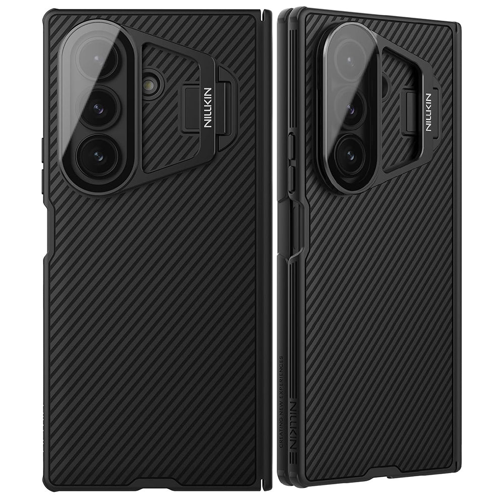 Deksel for Samsung Galaxy Z Fold7 F966, Nillkin, CamShield Prop med gjennomsiktig linsebeskyttelse, svart