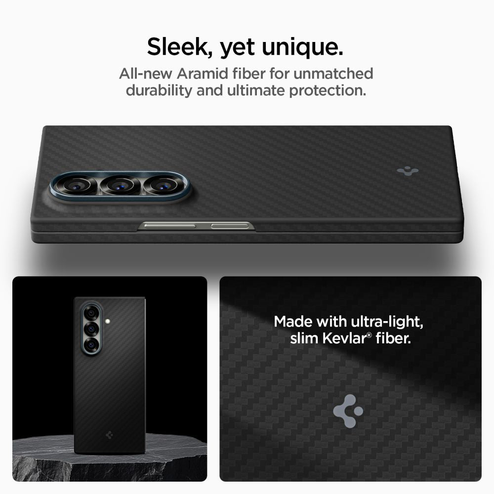 Deksel for Samsung Galaxy Z Fold7 F966, Spigen, Air Skin, Svart ACS09555