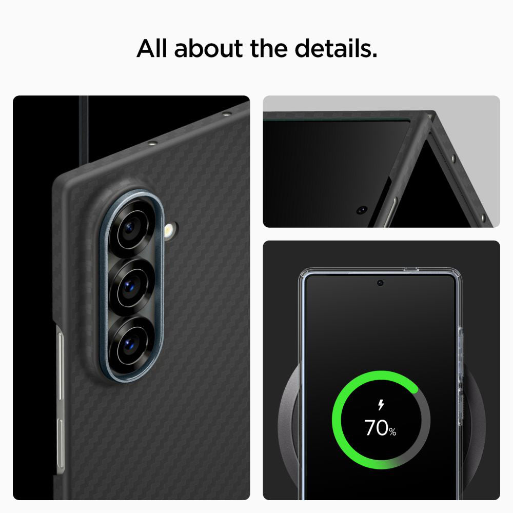 Deksel for Samsung Galaxy Z Fold7 F966, Spigen, Air Skin, Svart ACS09555