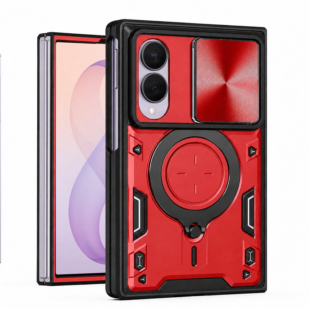 Deksel for Samsung Galaxy Z Fold8 F971, Techsuit, CamGuard Pro, Rød