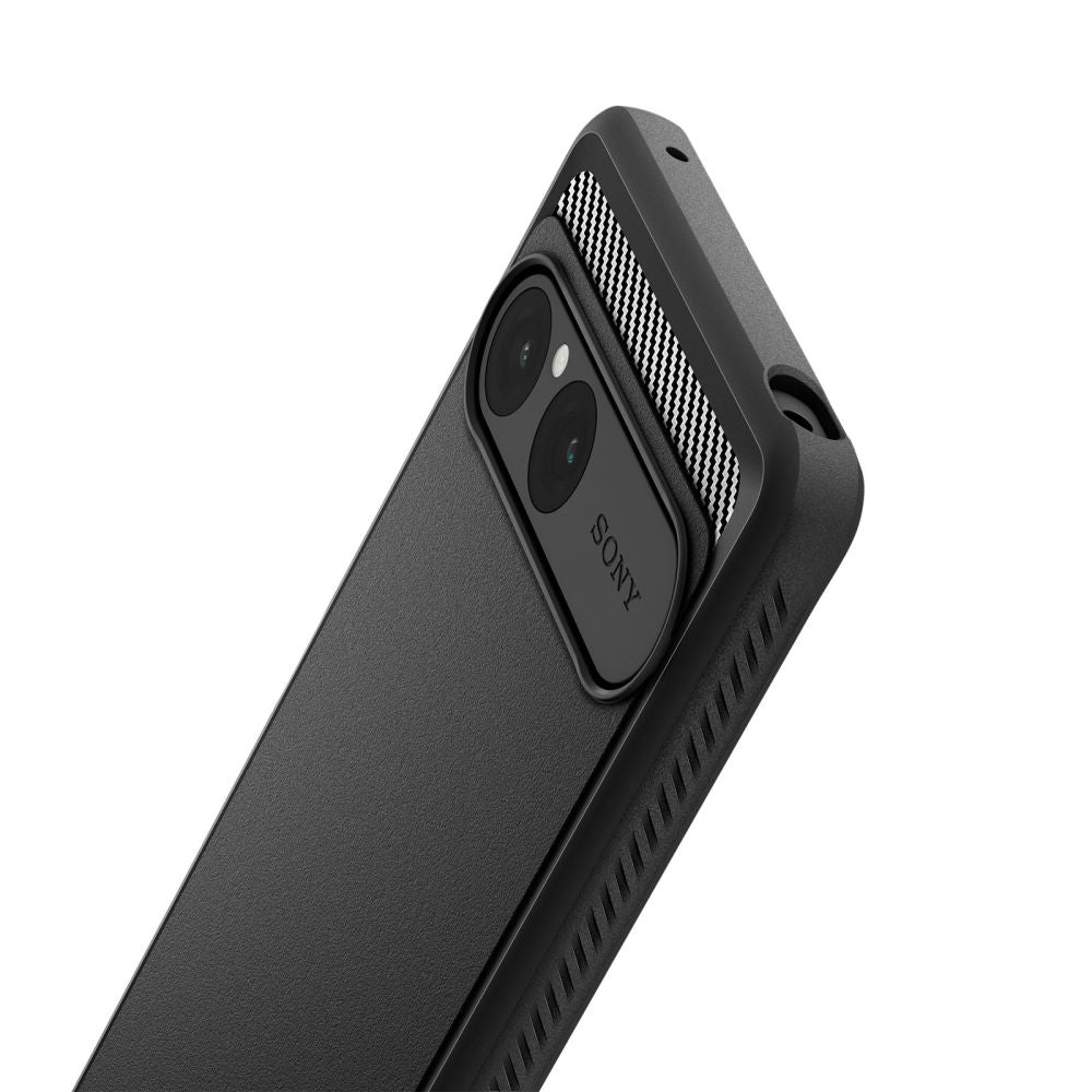 Deksel for Sony Xperia 10 VII, Spigen, Rugged Armor, Svart