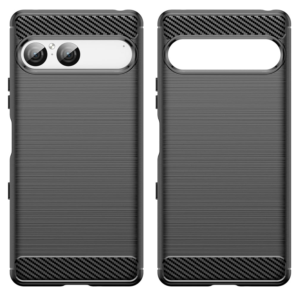Deksel for Sony Xperia 10 VIII, Techsuit, Karbon, Svart