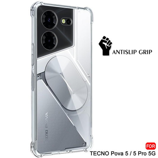 Deksel for Tecno Pova 5 Pro, Techsuit, Støtsikker Klar, Transparent