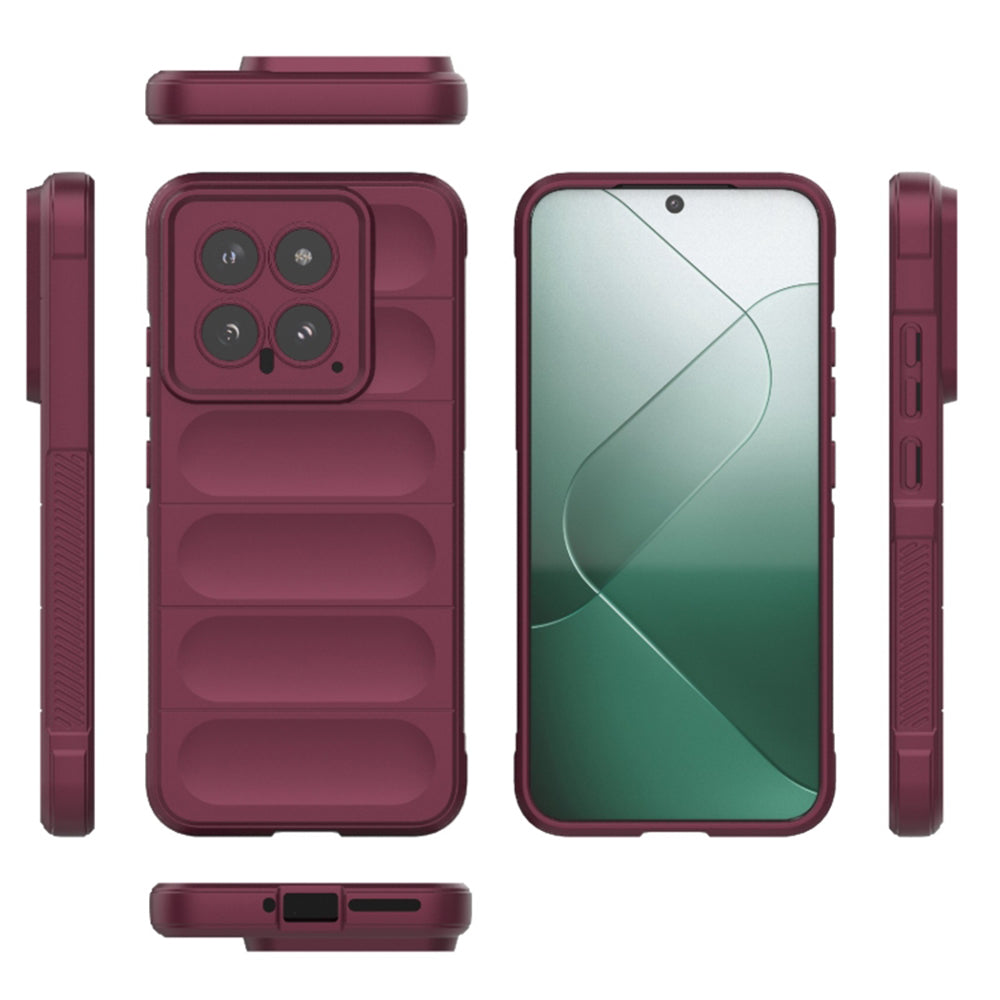 Deksel for Xiaomi 14, Techsuit, Magic Shield, Kirsebærrød