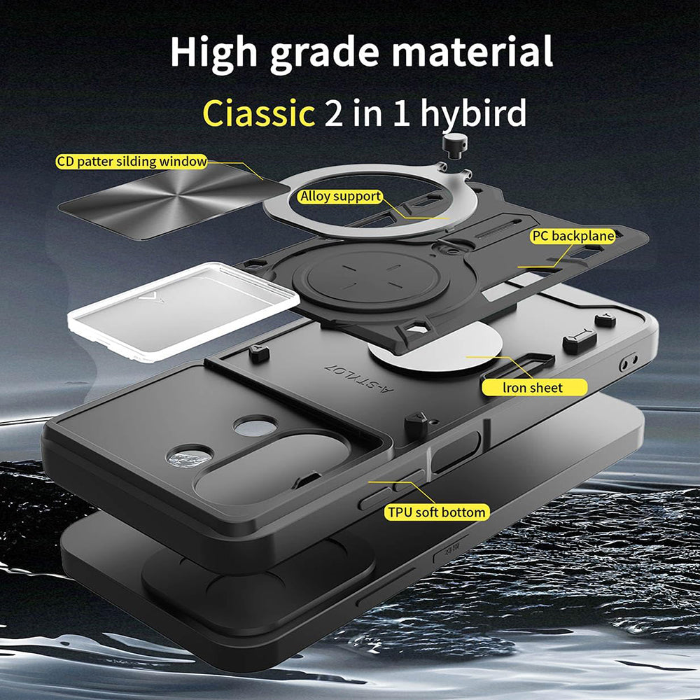 Deksel for Xiaomi 15T Pro, Techsuit, CamGuard Pro, Svart
