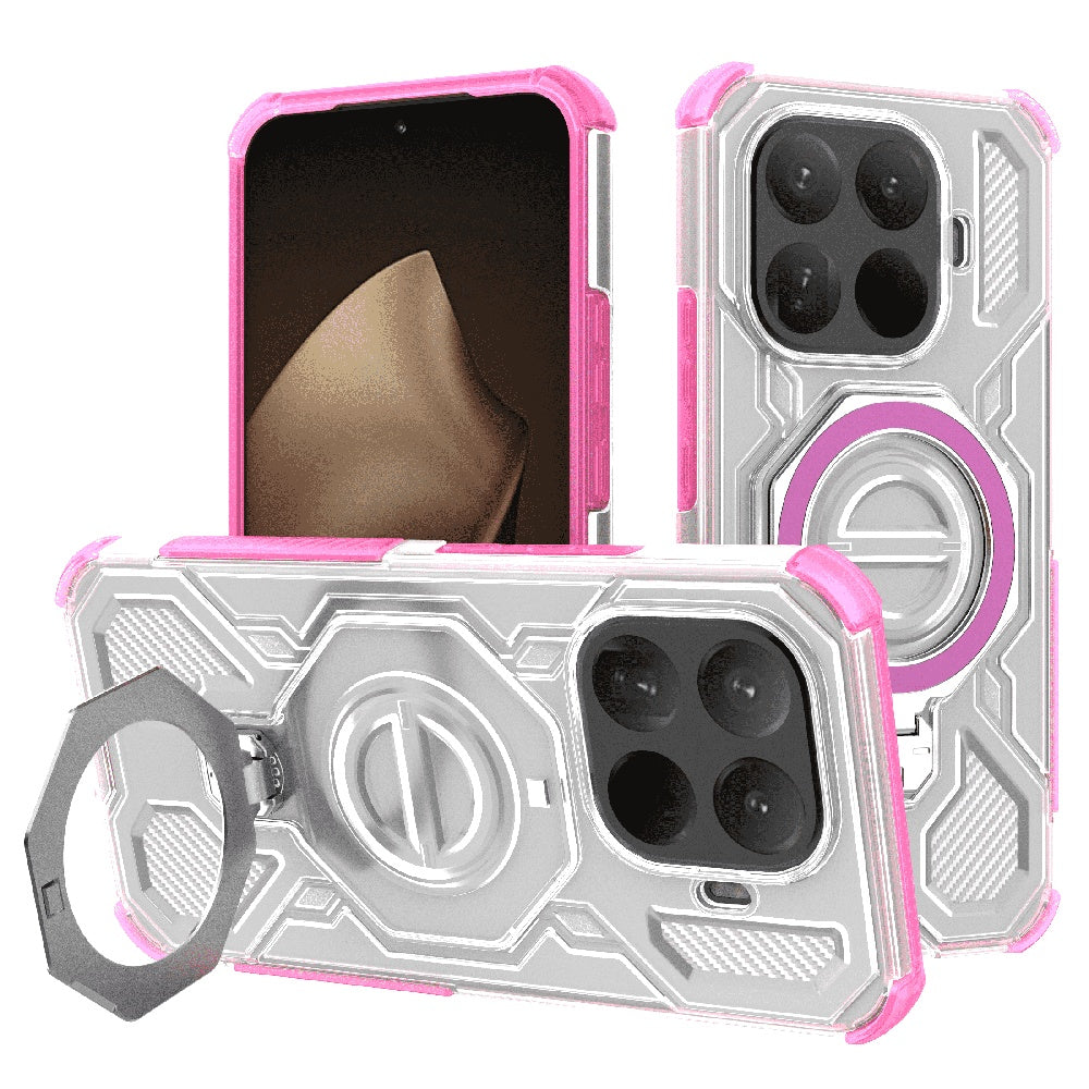Deksel for Xiaomi 15T Pro, Techsuit, Carbon Shield Pro, Rosa