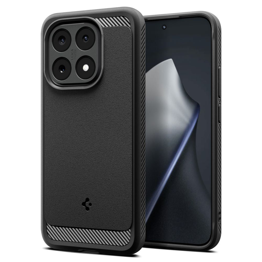 Deksel for Xiaomi 15T, Spigen, Rugged Armor, Matt Svart ACS10459