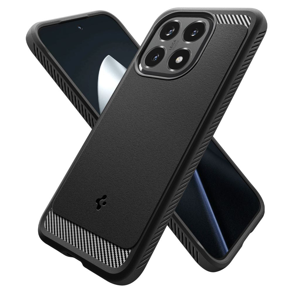 Deksel for Xiaomi 15T, Spigen, Rugged Armor, Matt Svart ACS10459