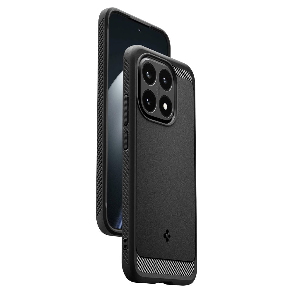 Deksel for Xiaomi 15T, Spigen, Rugged Armor, Matt Svart ACS10459