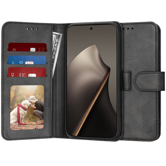 Deksel for Xiaomi 15T, Techsuit, Diary Book, Svart