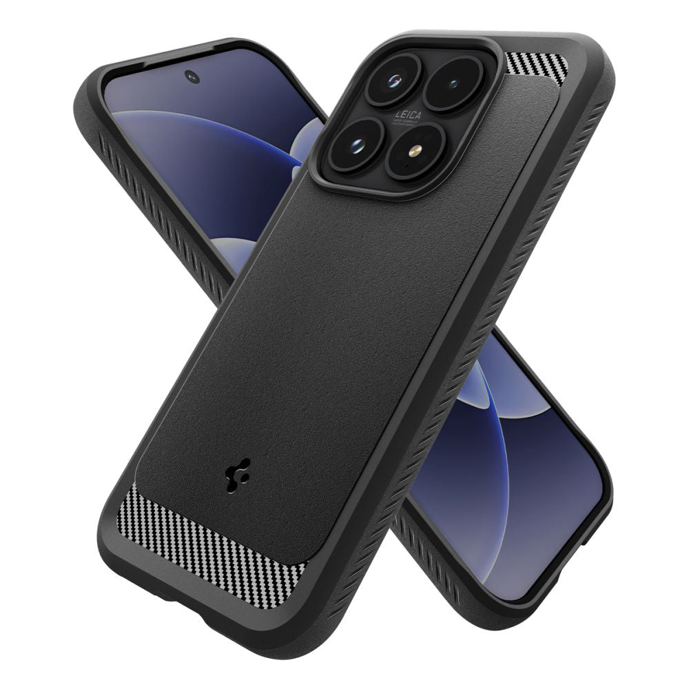 Deksel for Xiaomi 17, Spigen, Rugged Armor, Matt Svart ACS10458