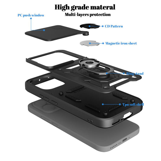Deksel for Xiaomi 17T, OEM, CamShield, Svart