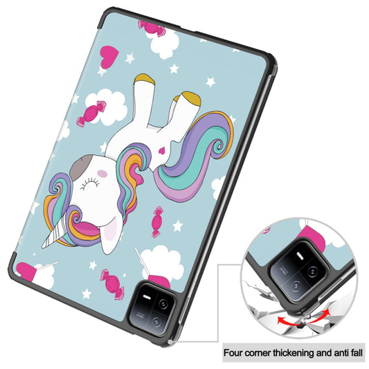 Deksel for Xiaomi Pad 6 / 6 Pro, Techsuit, FoldPro Unicorn, Flerfarget