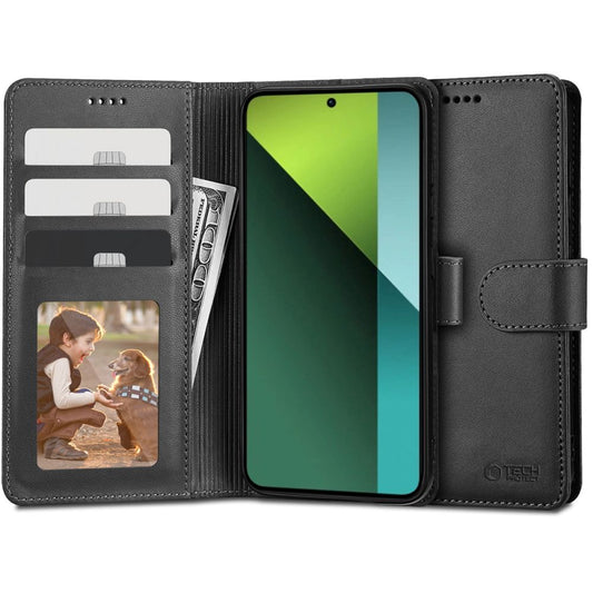 Etui til Xiaomi Poco X6 / Note 13 Pro 5G, Tech-Protect, lommebok, svart