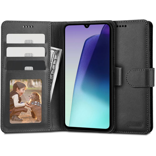Etui til Xiaomi Poco C75 5G / C75 / Redmi 14C, Tech-Protect, lommebok, svart