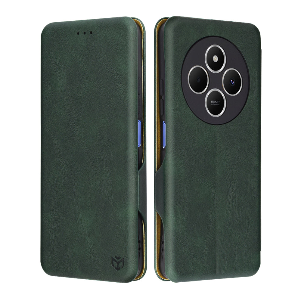 Deksel for Xiaomi Poco C75 / Redmi 14C, Techsuit, Safe Wallet Plus, Grønn