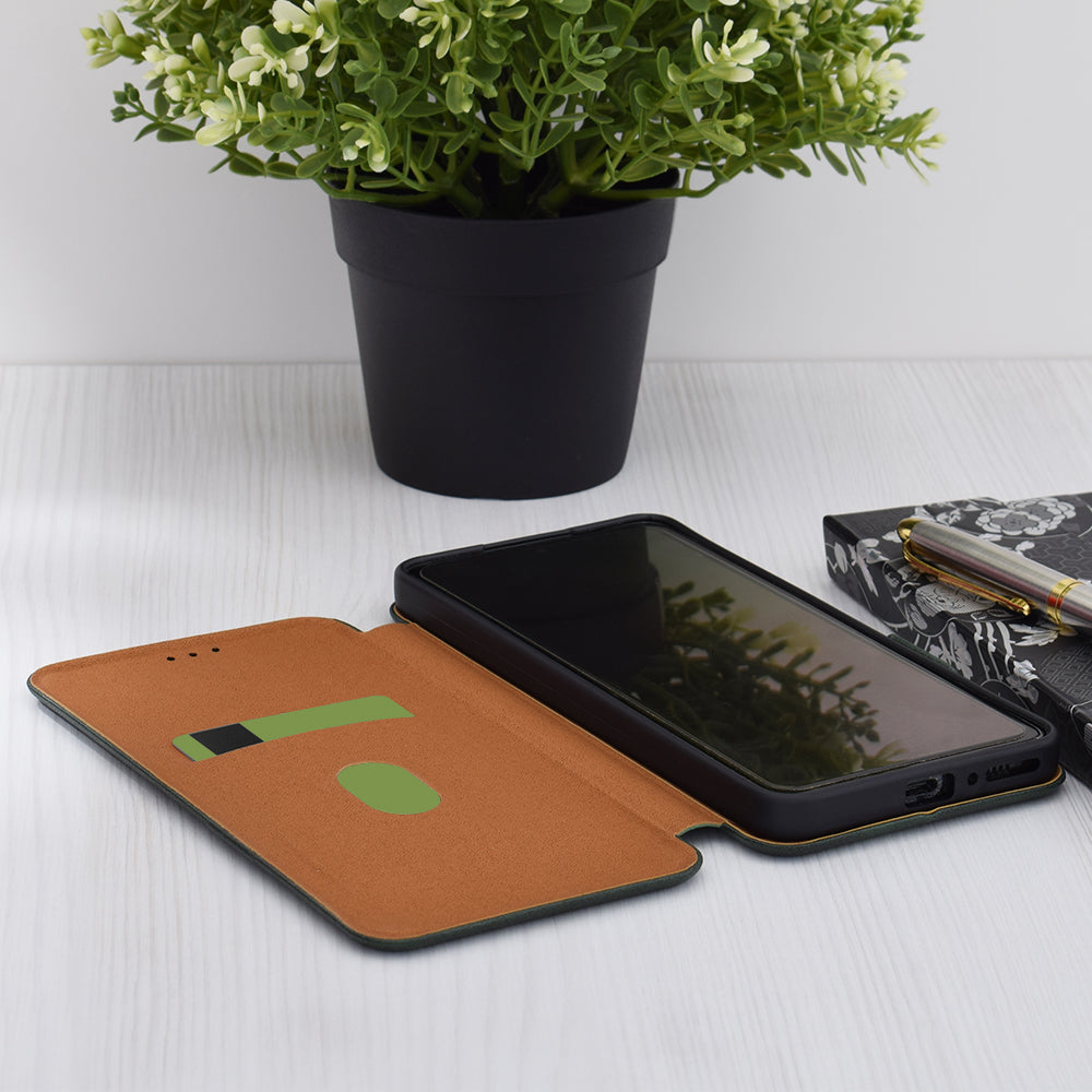 Deksel for Xiaomi Poco C75 / Redmi 14C, Techsuit, Safe Wallet Plus, Grønn