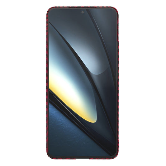 Deksel til Xiaomi Poco F6 Pro, Techsuit, Carbonite FiberShell, Rød