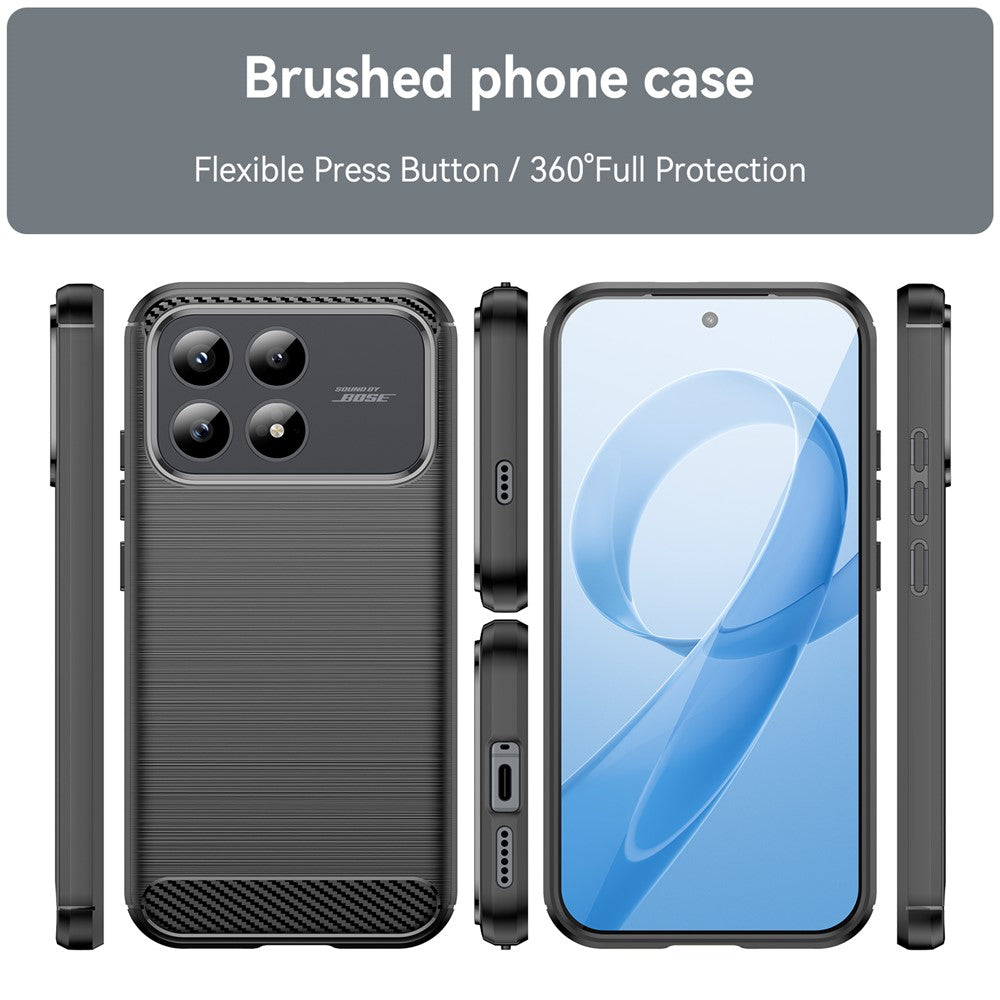Deksel for Xiaomi Poco F8 Pro, Techsuit, Karbon, Svart