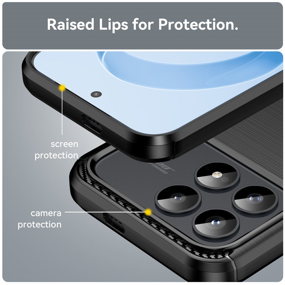 Deksel for Xiaomi Poco F8 Pro, Techsuit, Karbon, Svart