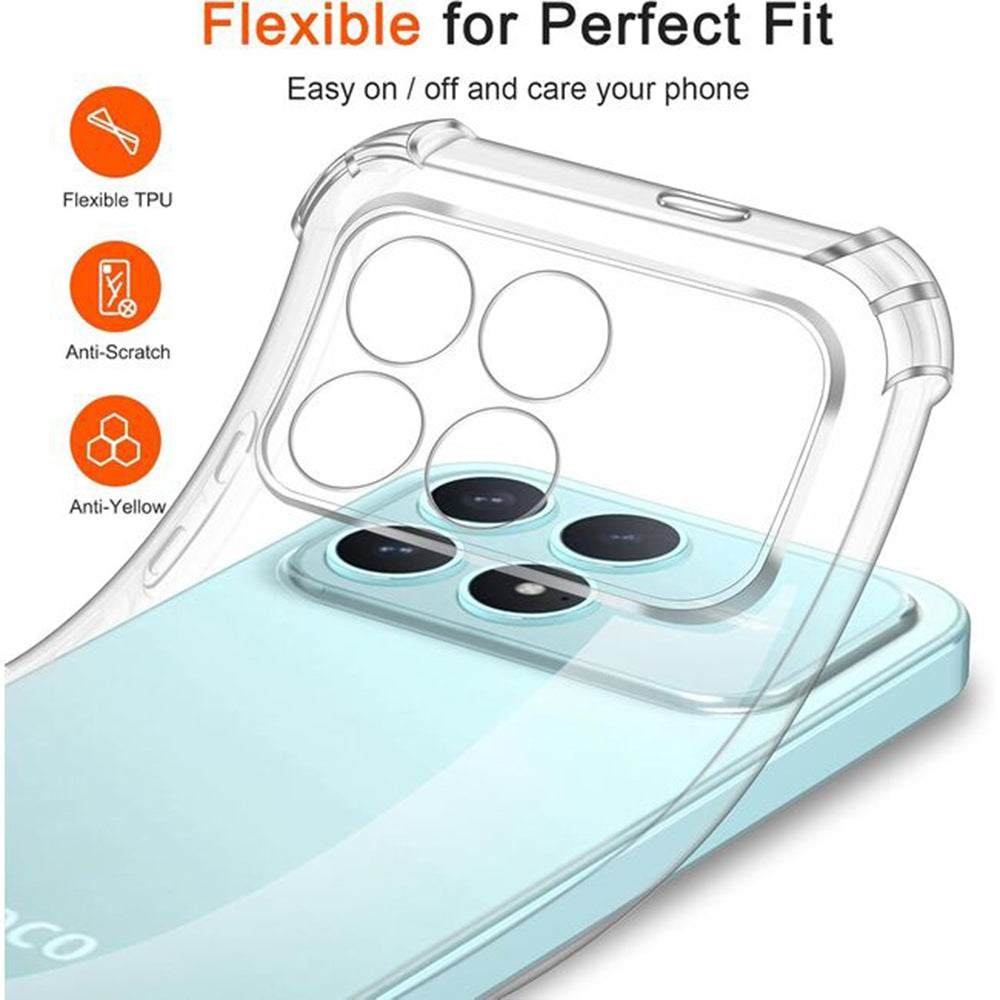 Deksel for Xiaomi Poco F8 Pro, Techsuit, Shockproof Clear, Gjennomsiktig