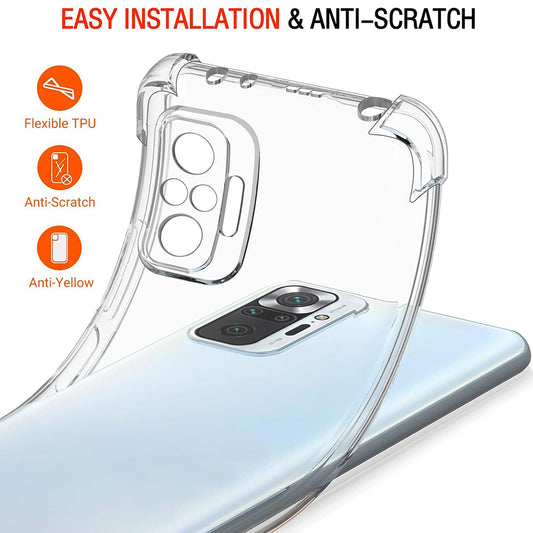 Deksel for Xiaomi Poco M5s / Redmi Note 10S / Note 10, Techsuit, Støtsikker Klar, Transparent