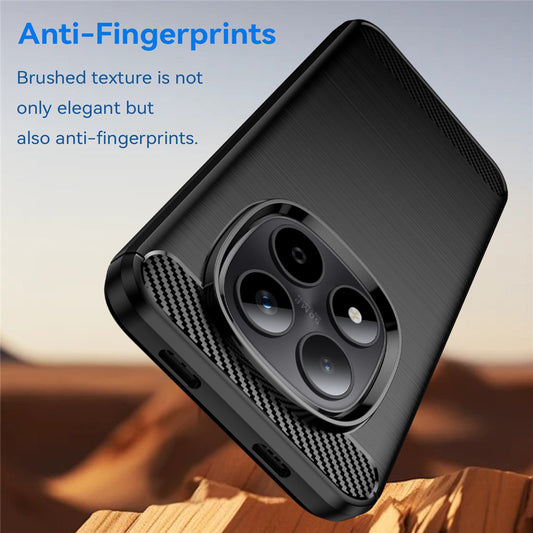 Deksel for Xiaomi Poco M8 Pro / Redmi Note 15 Pro+ 5G, Techsuit, Karbon, Svart