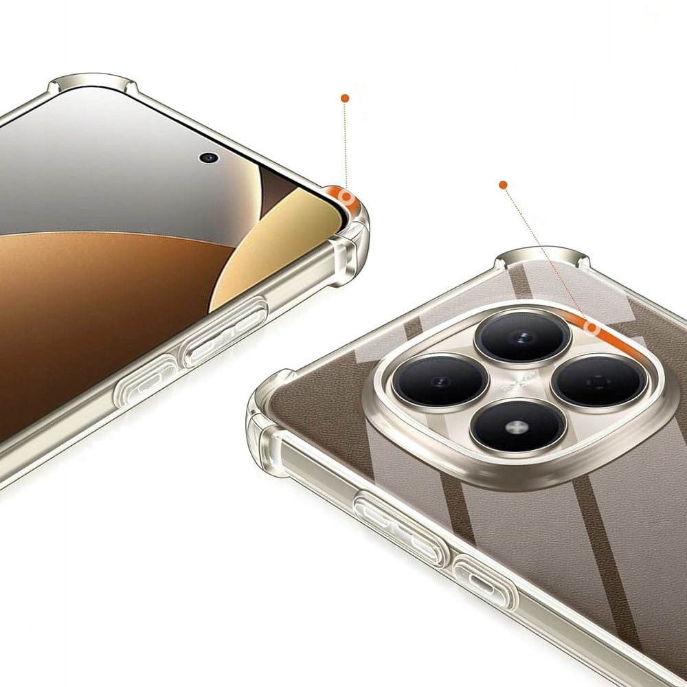 Deksel for Xiaomi Poco M8 Pro / Redmi Note 15 Pro+ 5G, Techsuit, Shockproof Clear, Gjennomsiktig