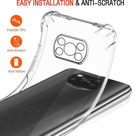 Deksel til Xiaomi Poco X3 Pro / X3 NFC / X3, Techsuit, Støtsikker Klar, Transparent