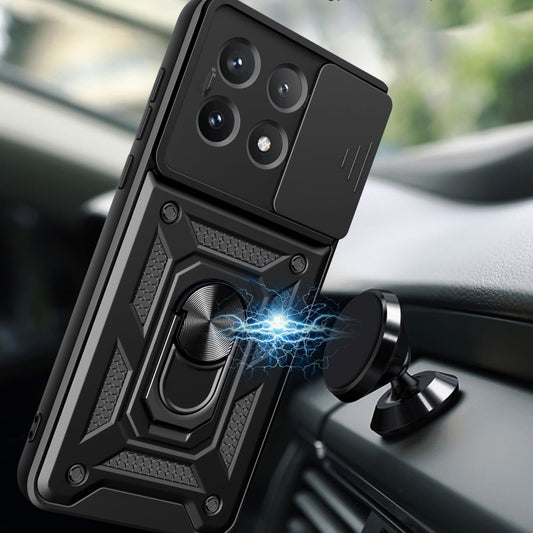 Deksel til Xiaomi Poco X6 Pro, Techsuit, CamShield, Svart