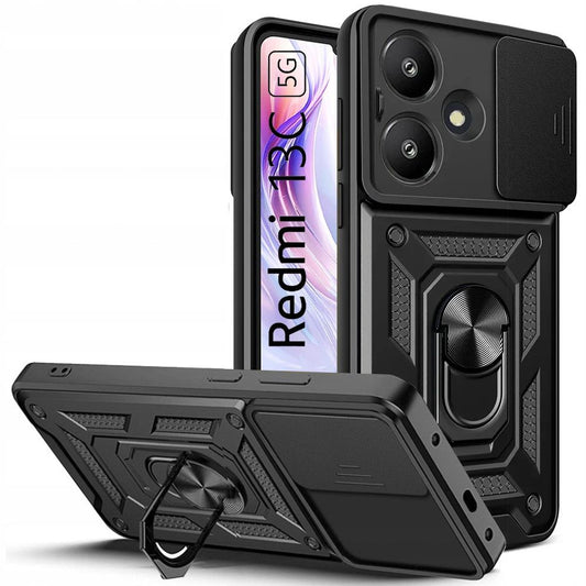 Etui til Xiaomi Poco M6 / Redmi 13C 5G, Tech-Protect, CamShield Pro, Svart